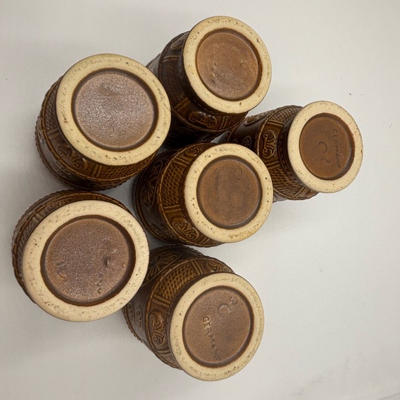 Set of 6 West Germany 8 oz Tumblers. Vintage Salt Glaze Tumblers. - Picture 4 of 10